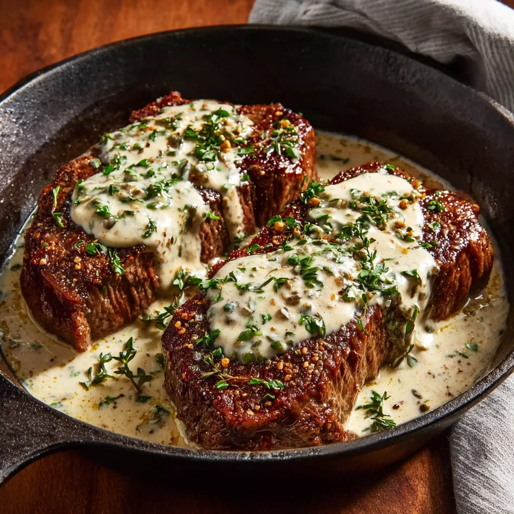 Garlic Butter Steak With Parmesan Cream Sauce 4 Garlic Butter Steak