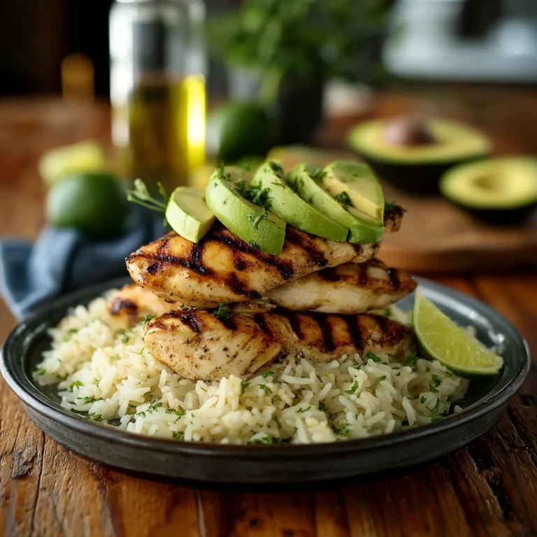 Honey Lime Chicken Rice Stack