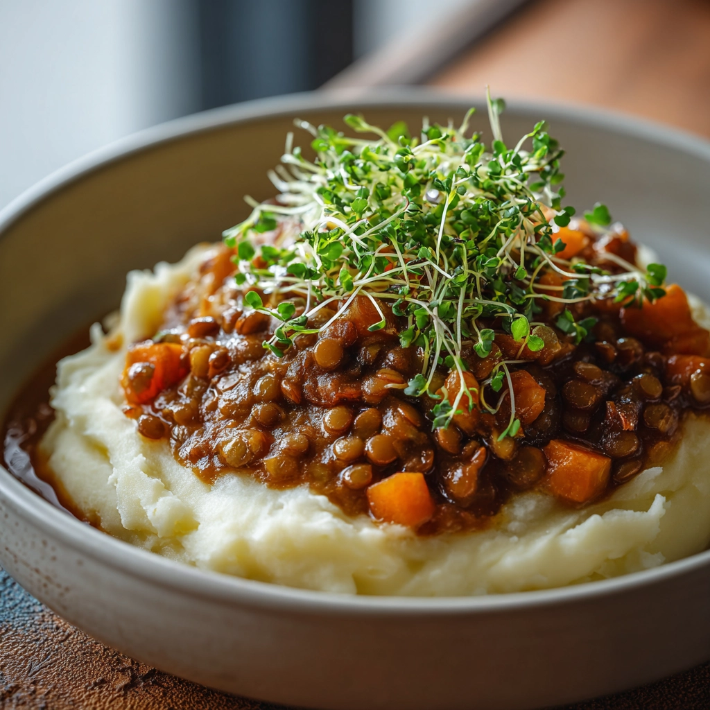 Lentil Stew with Mash for Cozy Vegetarian Dinners 4 Lentil Stew with Mash
