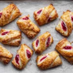 Raspberry Danish With Flaky Puff Pastry and Cream Cheese 5 Raspberry Danish