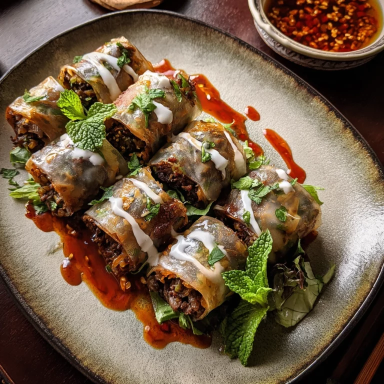 Thai Basil Beef Rolls