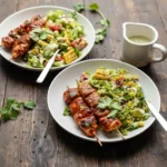 BBQ Chicken Skewer Salad