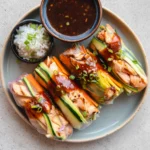 Baked Salmon Spring Rolls