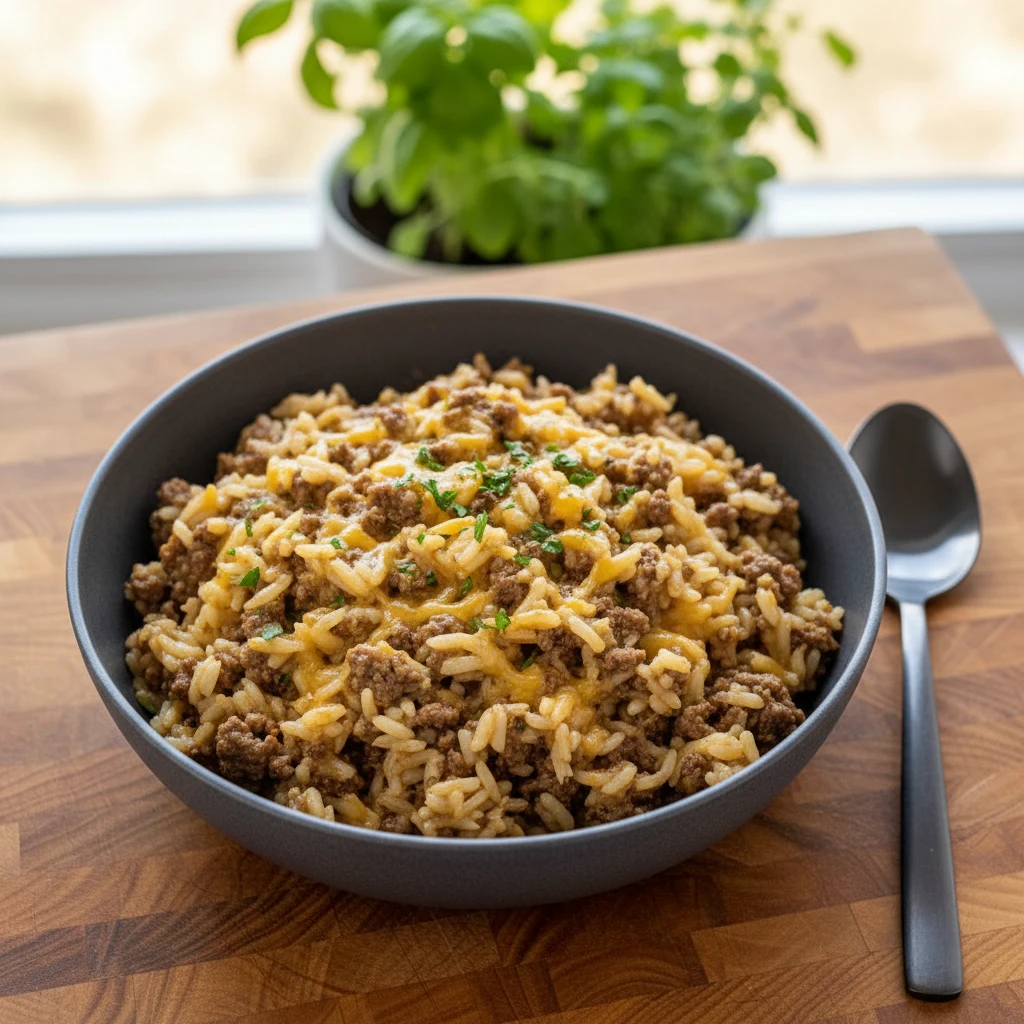 Beef and Rice Casserole – Ultimate Comfort Food One Pan Bake 4 Beef and Rice Casserole