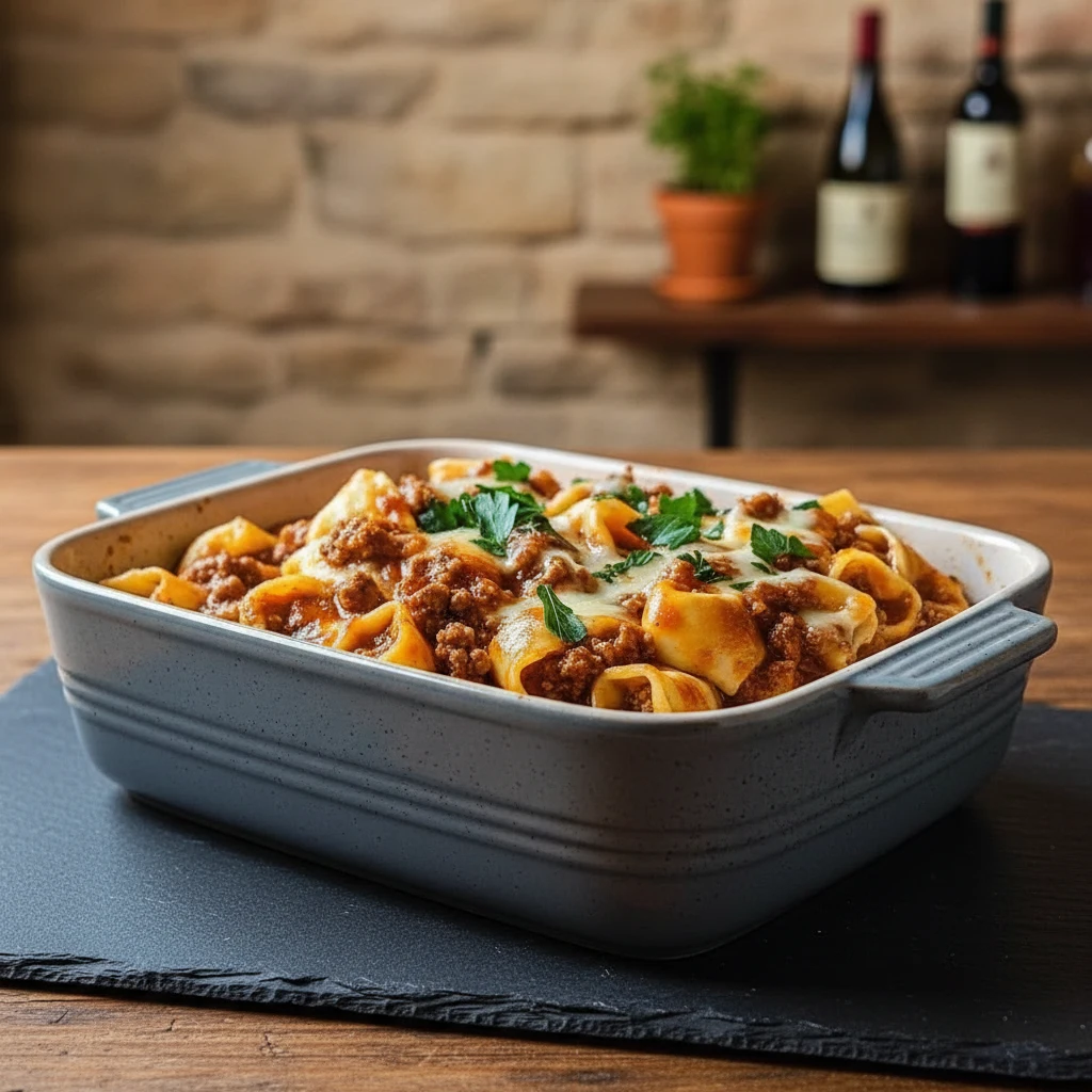 Beefy Tortellini Bake