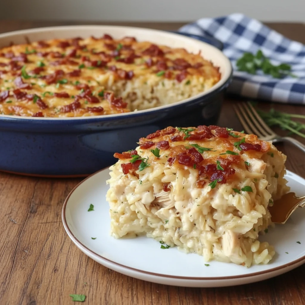 Chicken Alfredo Rice Casserole