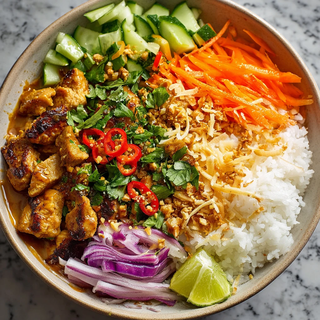 Chicken Satay Salad Bowl