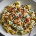 Creamy Pesto Chicken Pasta Bake