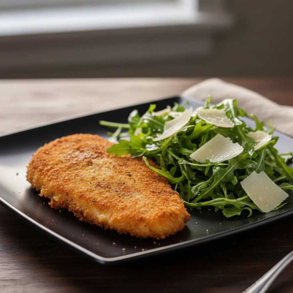 Crispy Chicken with Arugula