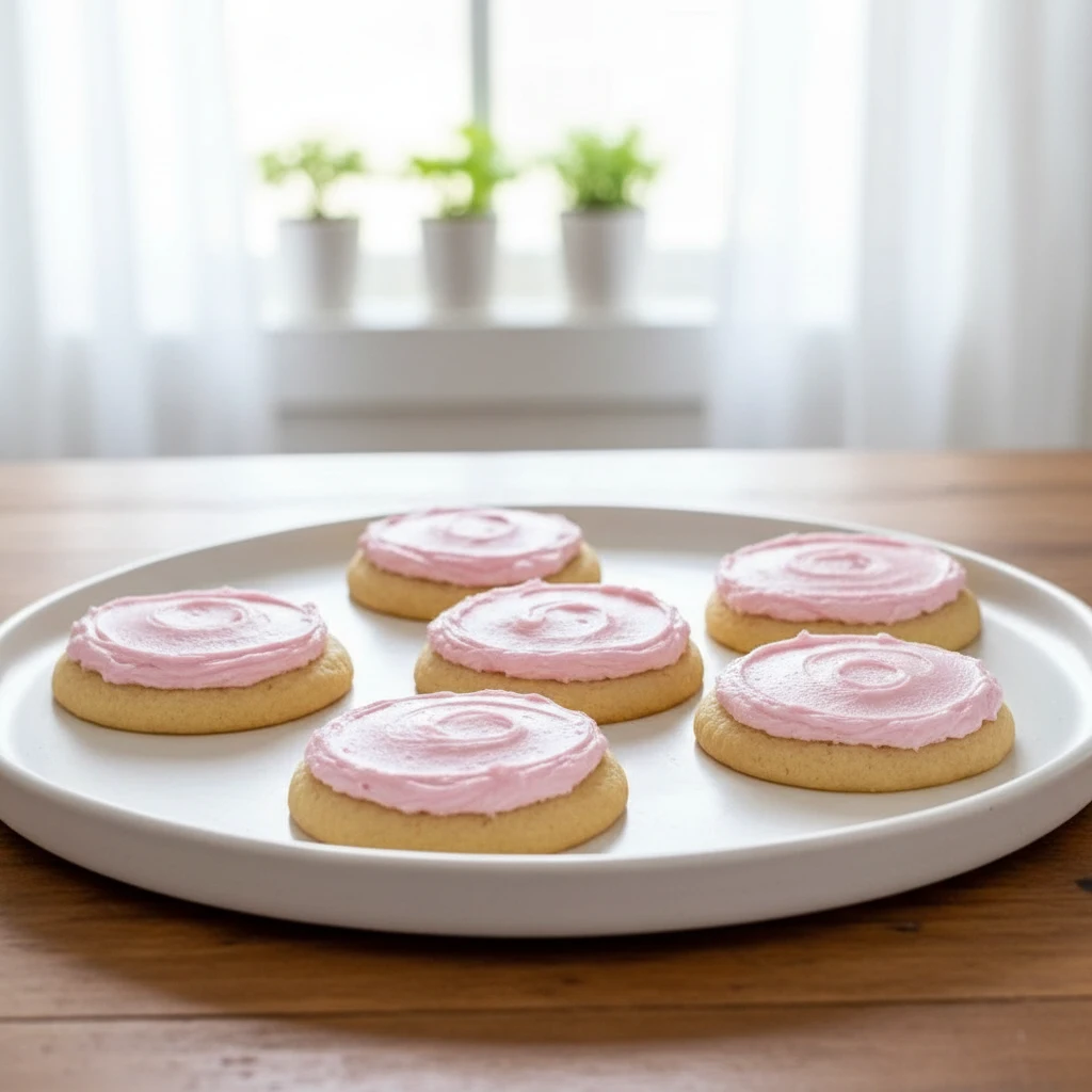 Crumbl Sugar Cookies – Soft Copycat Recipe with Almond Pink Frosting 4 Crumbl Sugar Cookies