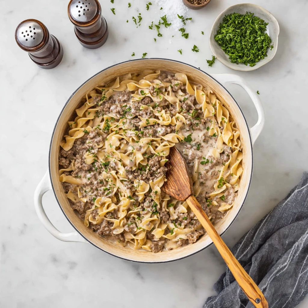 Ground Beef Stroganoff