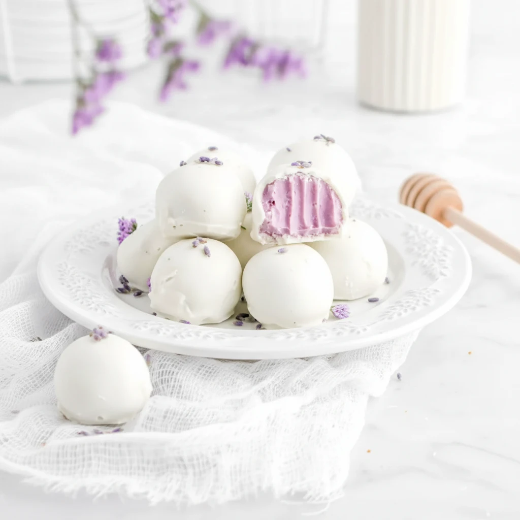 Honey Lavender White Chocolate Truffles