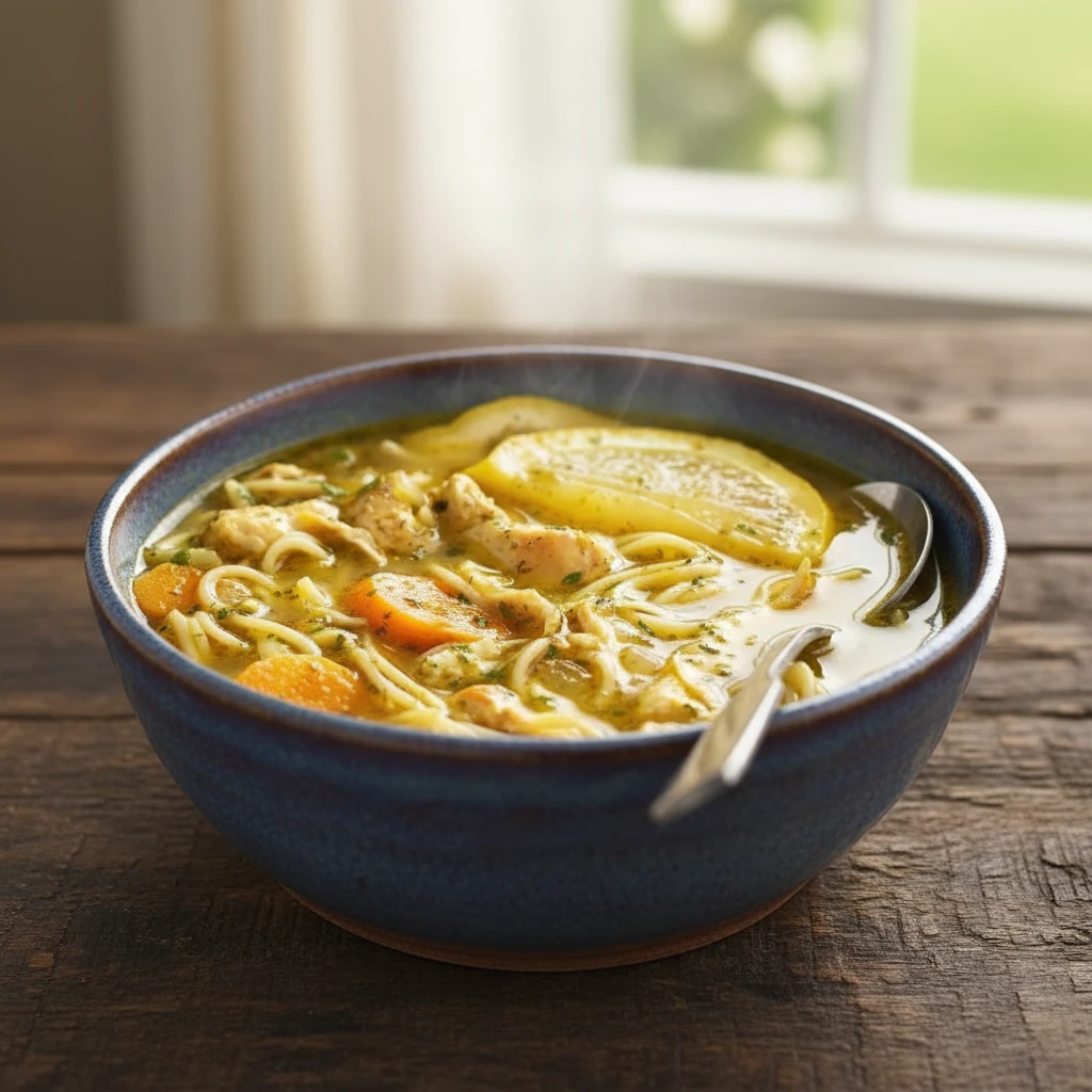 Lemon Chicken Soup – Cozy Citrus Broth with Tender Chicken and Noodles 3 Lemon Chicken Soup