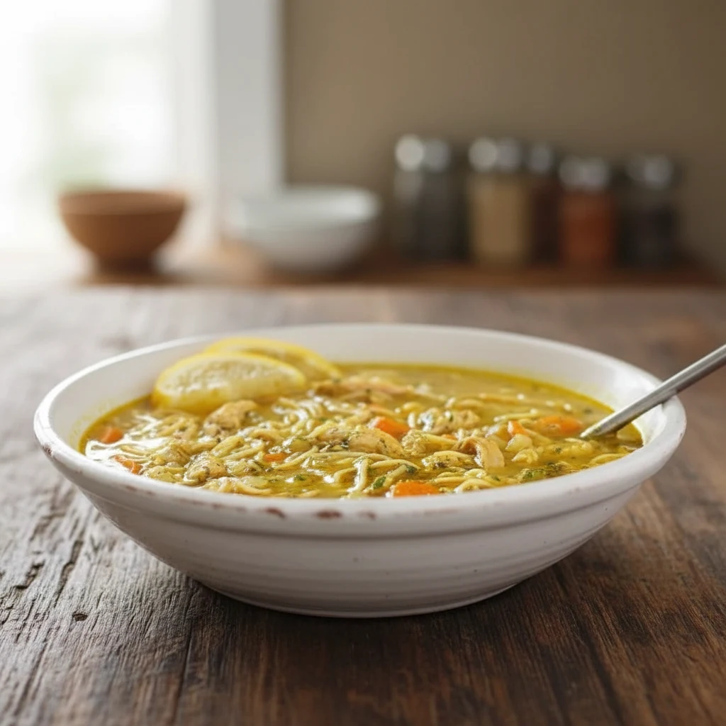 Lemon Chicken Soup – Cozy Citrus Broth with Tender Chicken and Noodles 4 Lemon Chicken Soup