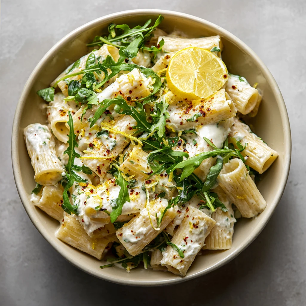 Lemon Ricotta Arugula Pasta