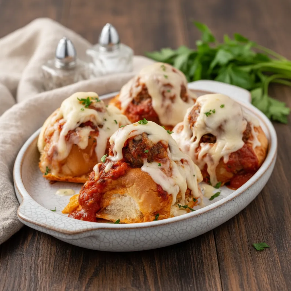 Meatball Bombs – Cheesy Garlic Bread Party Favorite 3 Meatball Bombs