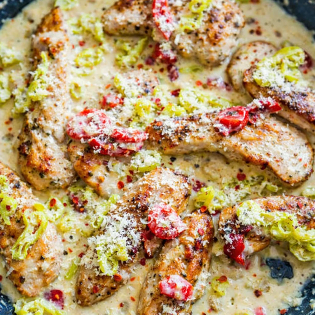 Pepperoncini Chicken Skillet – Creamy, Bold & Easy Dinner 4 Pepperoncini Chicken