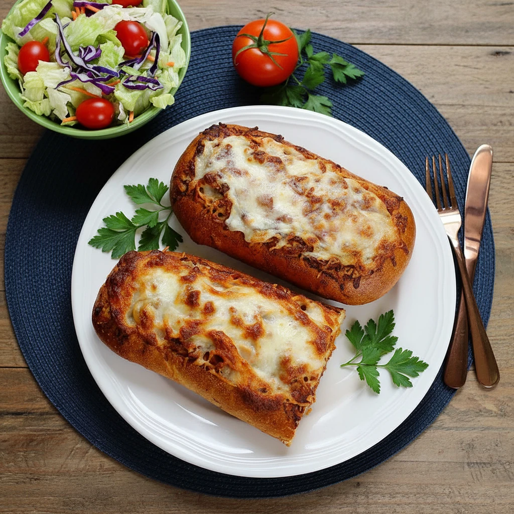 Spaghetti Garlic Bread