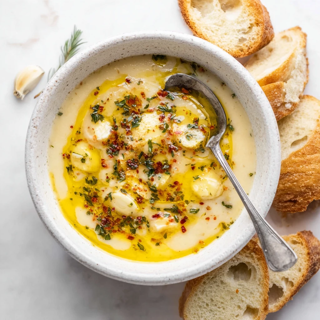 Vegan Garlic Chickpea Soup