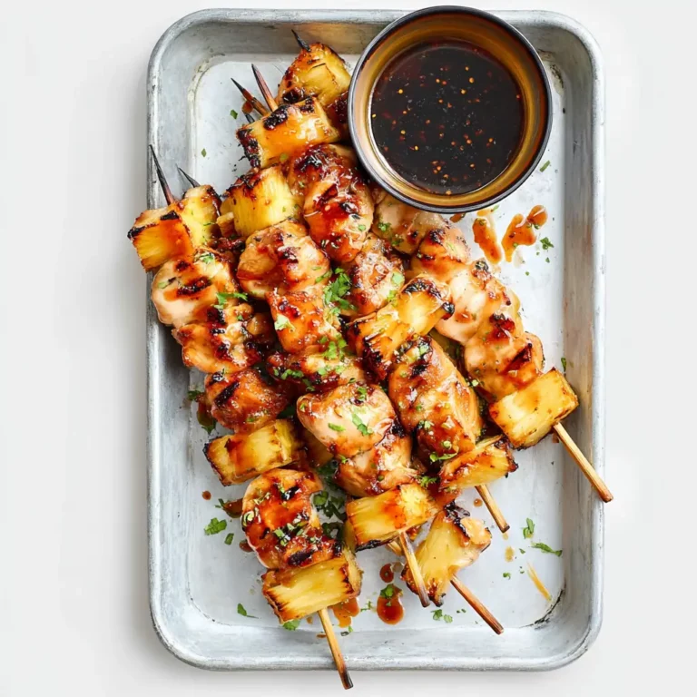 BBQ Pineapple Chicken Kabobs