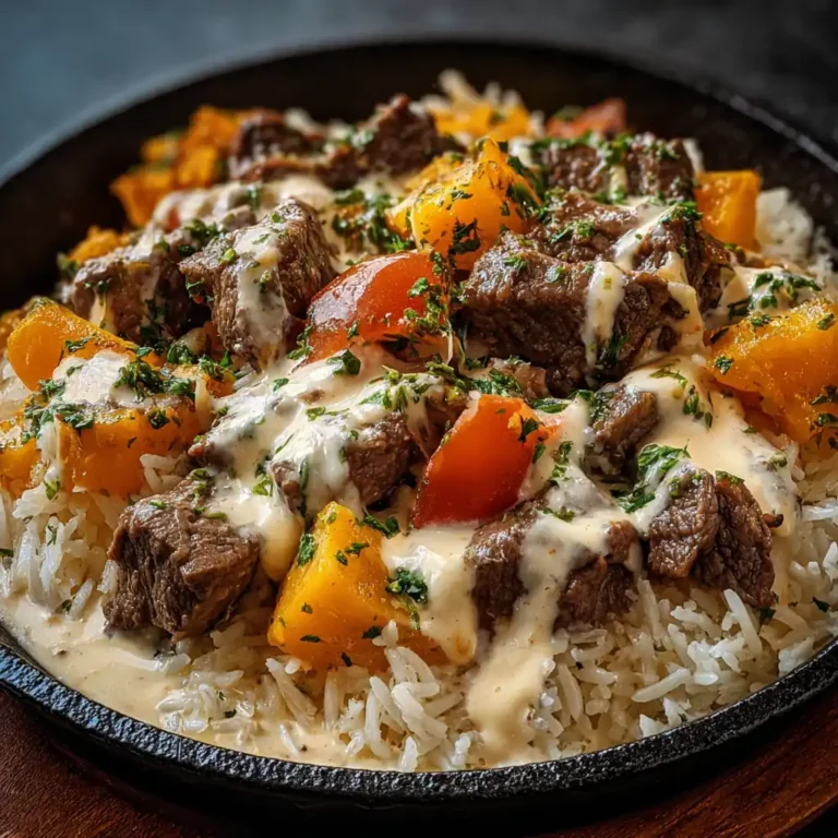 Cheesy Steak and Rice Skillet