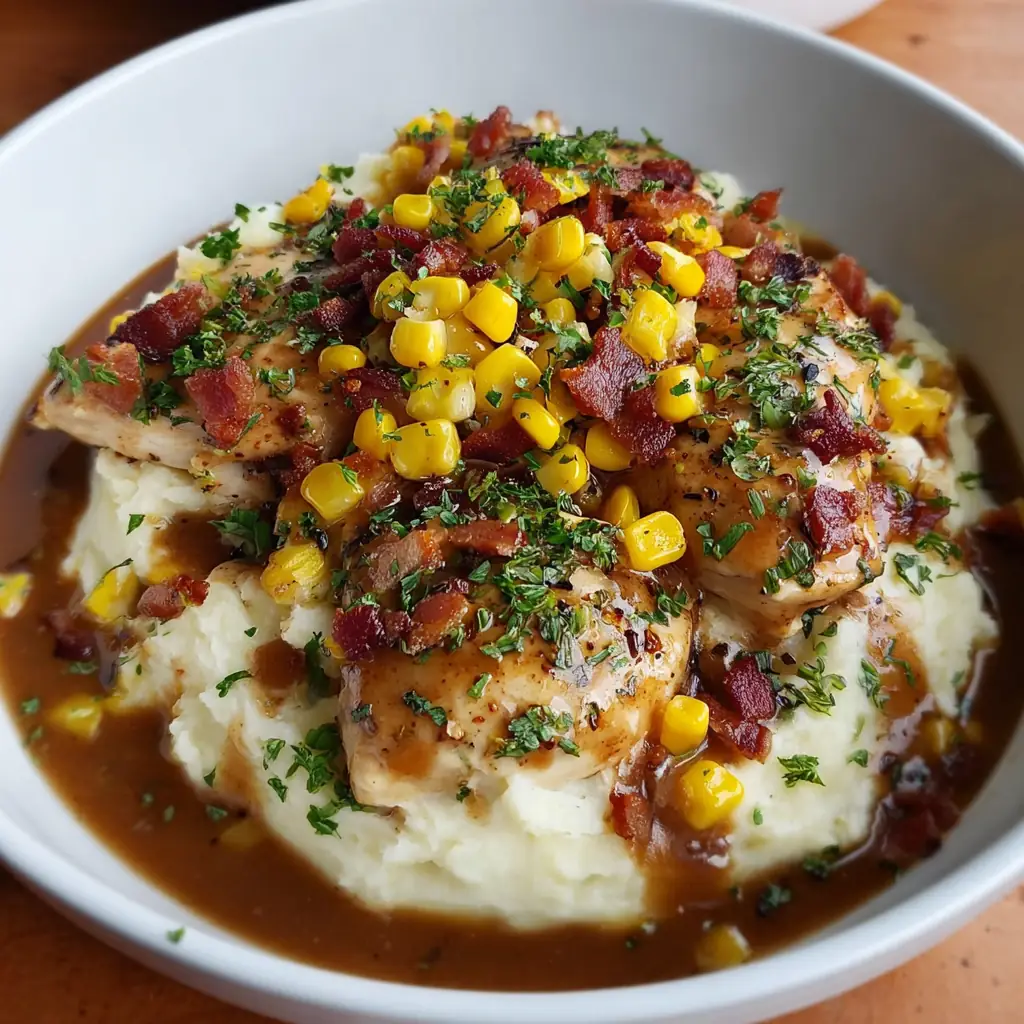 Chicken Mashed Potato Bowls