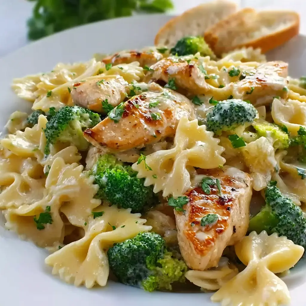 Cowboy Butter Chicken with Lemon Bowtie Pasta and Broccoli 4 Cowboy Butter Chicken