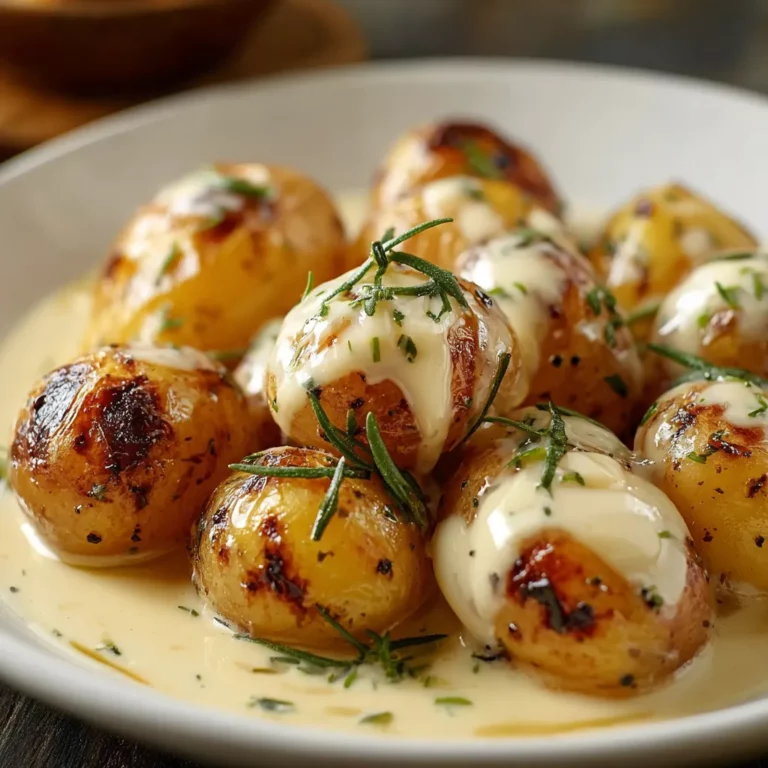 Creamy Garlic Baby Potatoes