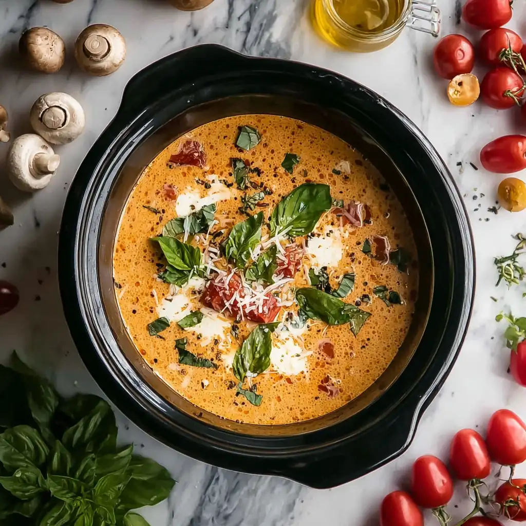 Crock Pot Chicken Parmesan Soup