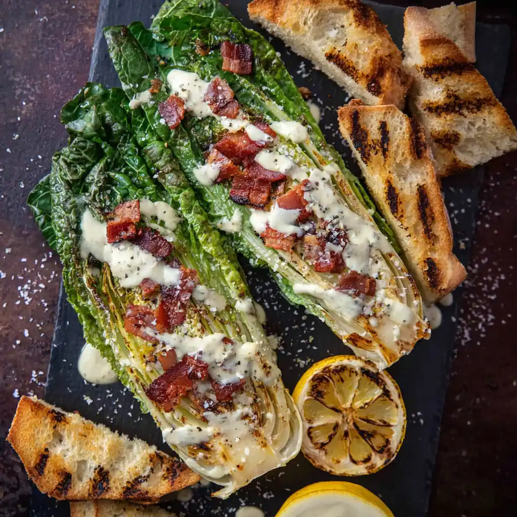Grilled Romaine Caesar Salad