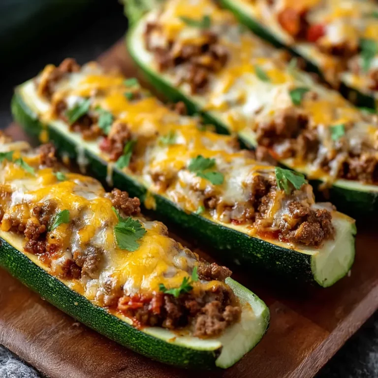 Ground Beef Zucchini Boats