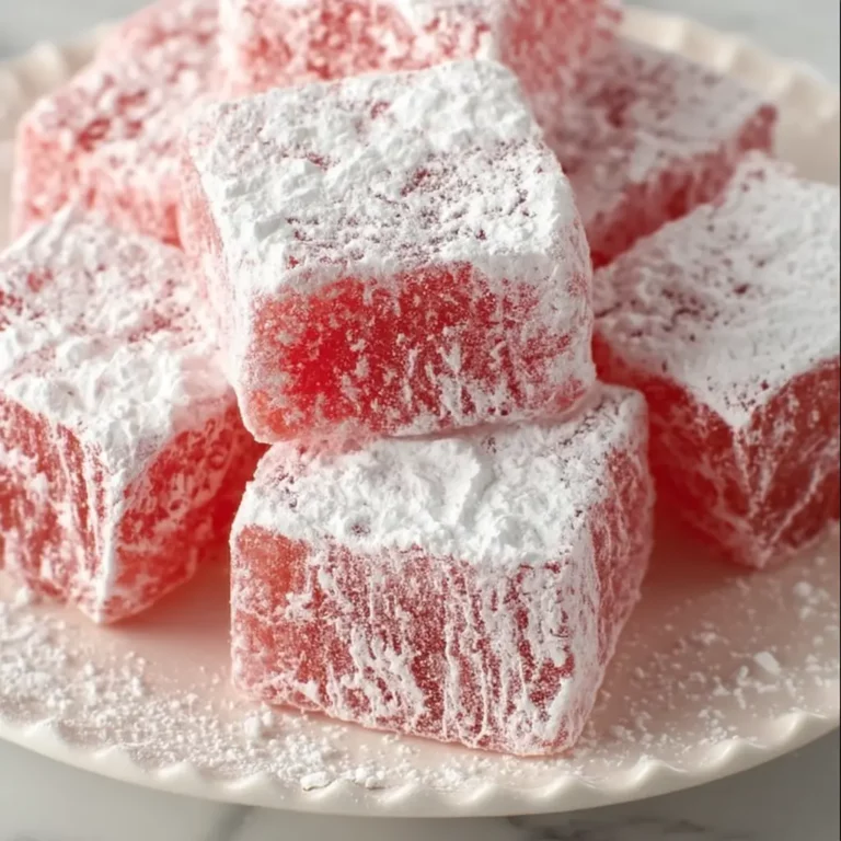 Rhubarb Turkish Delight