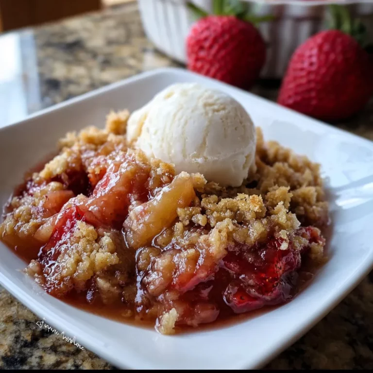 Sweet Strawberry Rhubarb Crisp