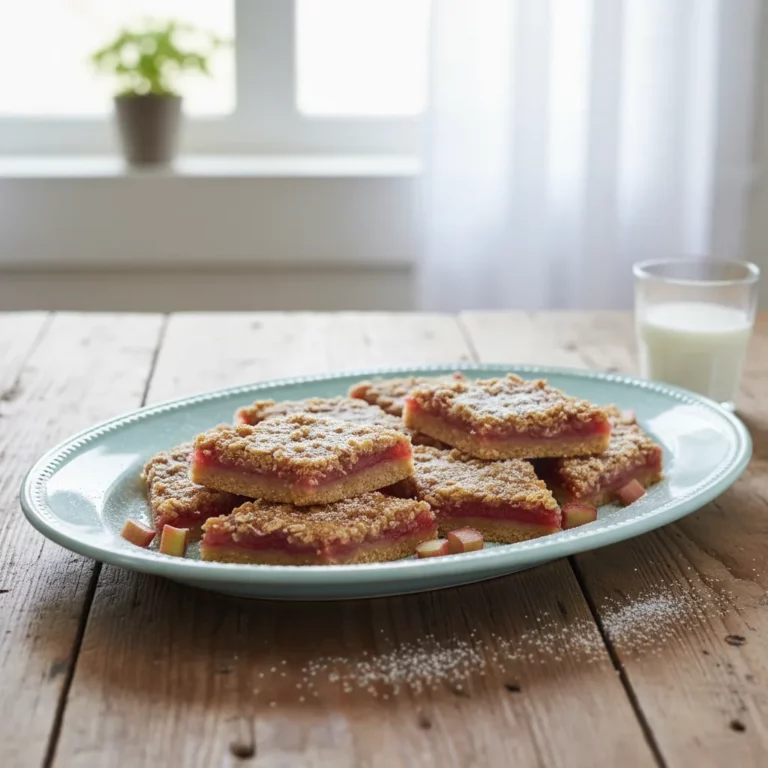 Amish Oatmeal Rhubarb Bars