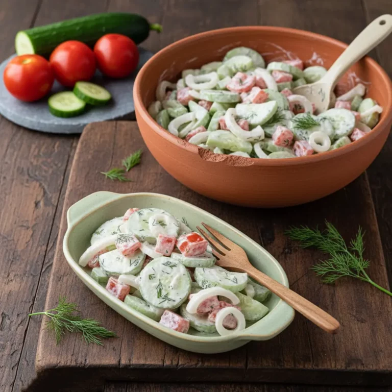 Creamy Cucumber Tomato Salad