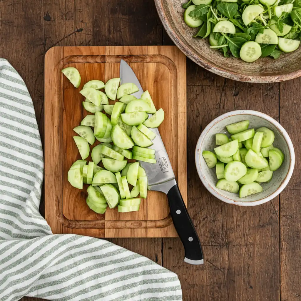 Creamy Cucumber Tomato Salad