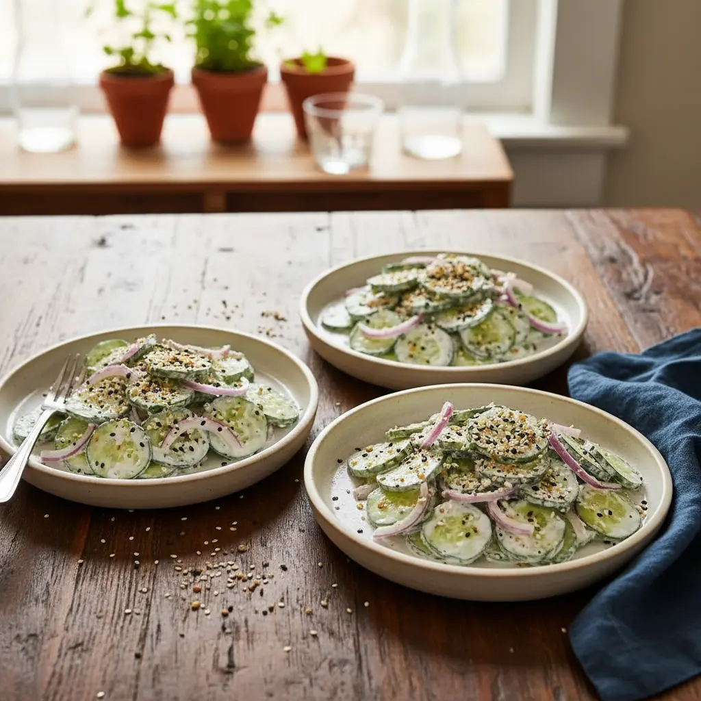 Everything Bagel Cucumber Salad