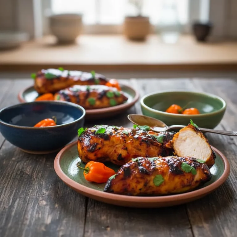 Grilled Chili Peach Chicken