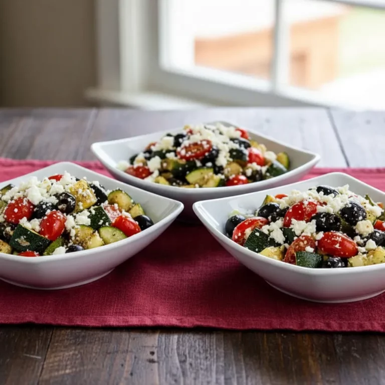 Grilled Zucchini Greek Salad