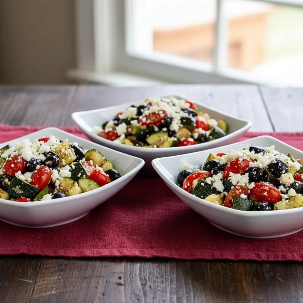 Grilled Zucchini Greek Salad