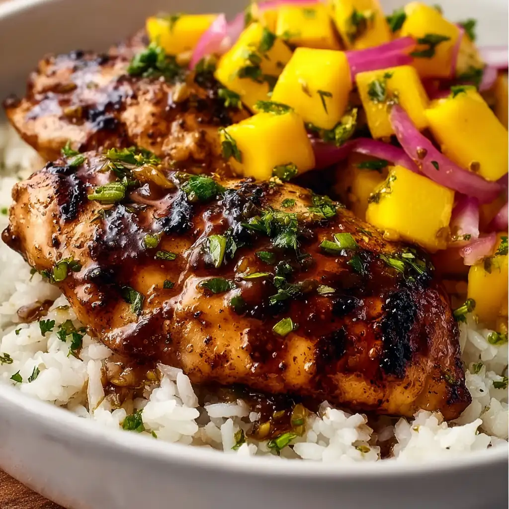 Honey Lime Chicken Mango Salsa