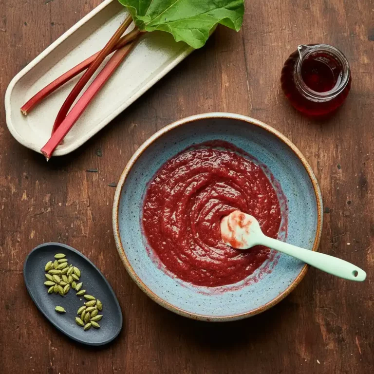 Maple Rhubarb Cardamom Jam