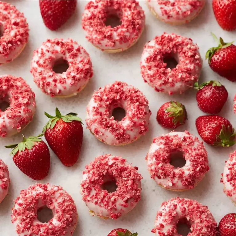 Mini Strawberry Shortcake Donuts