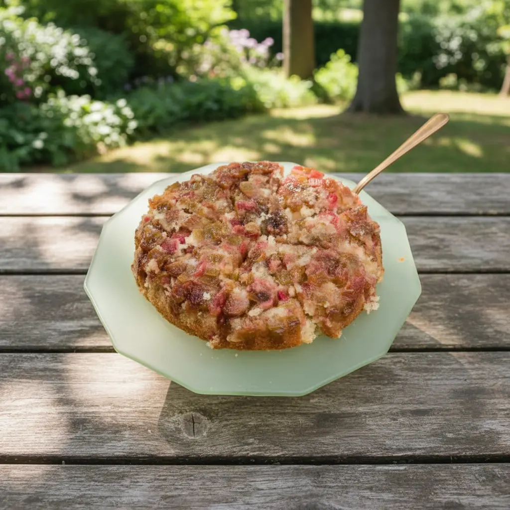 Neighbor Food Rhubarb Cake: Amazing Homemade Upside Down Dessert 4 Neighbor Food Rhubarb Cake
