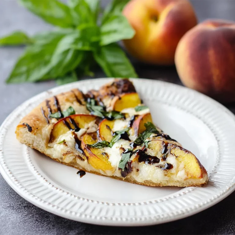 Peach Naan Pizza