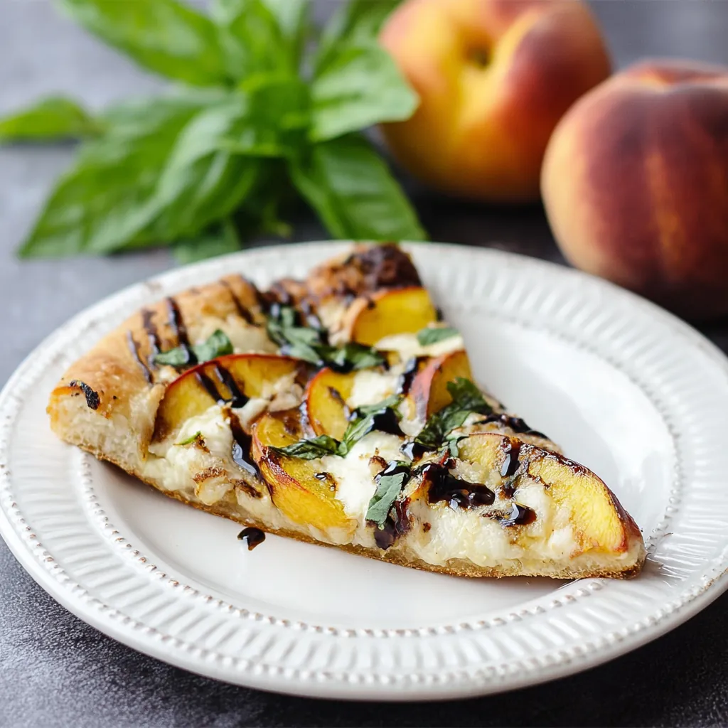 Peach Naan Pizza