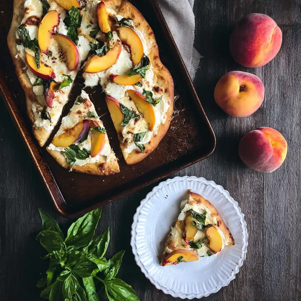 Peach Naan Pizza