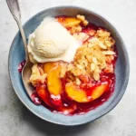 Peach Raspberry Cobbler