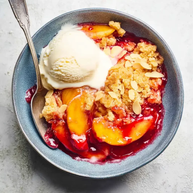 Peach Raspberry Cobbler