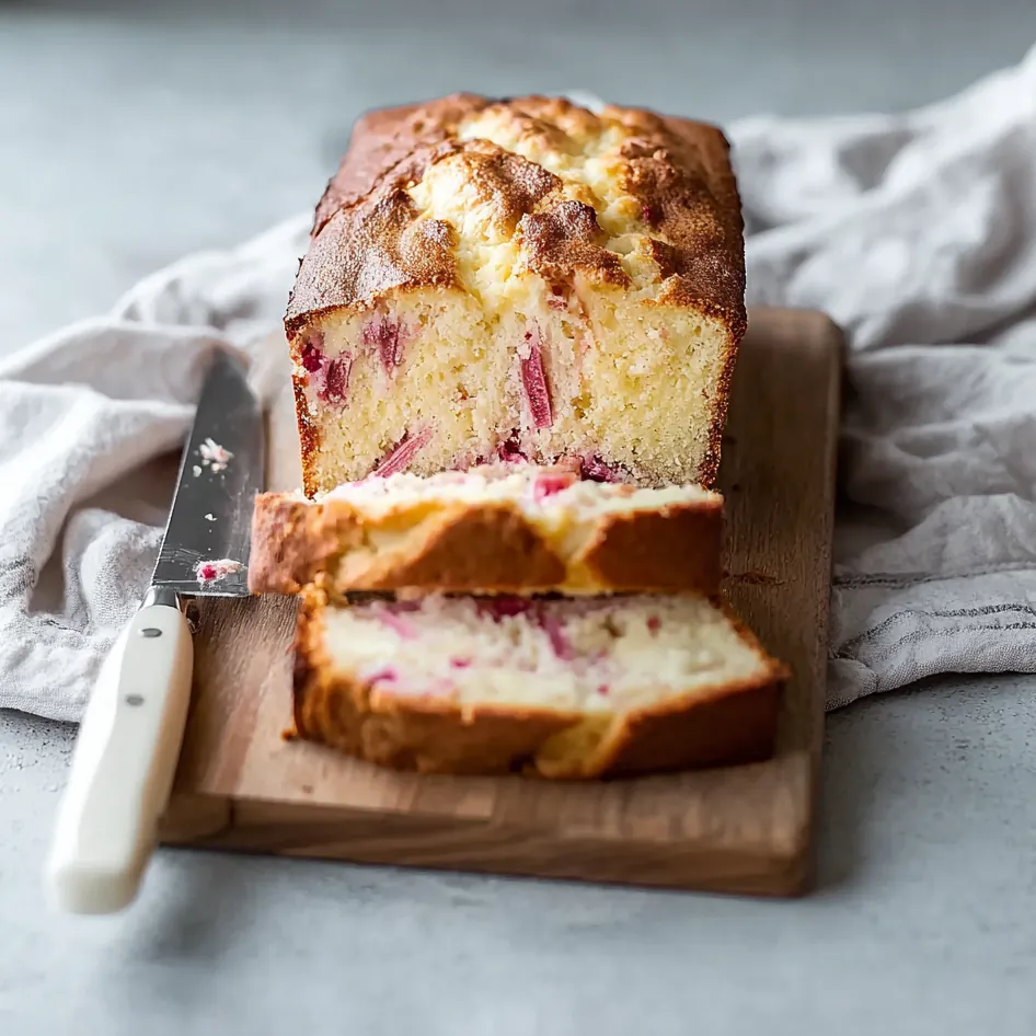 Rhubarb Almond Pound Cake: Amazing Easy Dense Cake Recipe 3 Rhubarb Almond Pound Cake